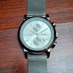 Boss Watch with Silver Mesh band.